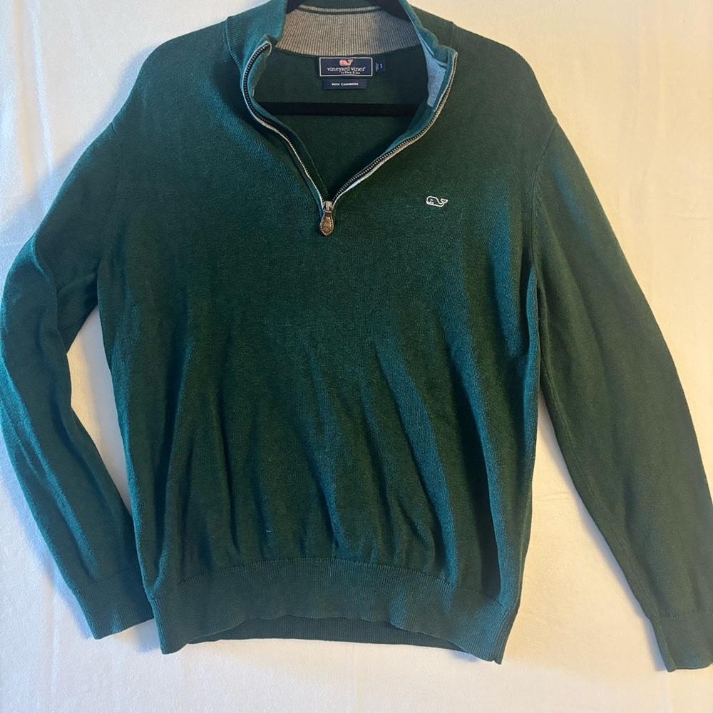 Vineyard Vines Men's quarter zip Sweater with cashmere